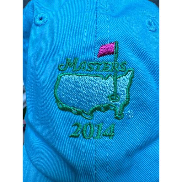 Masters 2014 Tournament Hat Licensed Light Blue Pink Womens Ladies Cap Adjust - Picture 2 of 7